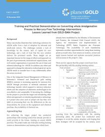 2022 - Training and Practical Demonstration on Converting whole Amalgamation Process to Mercury-Free Technology Interventions